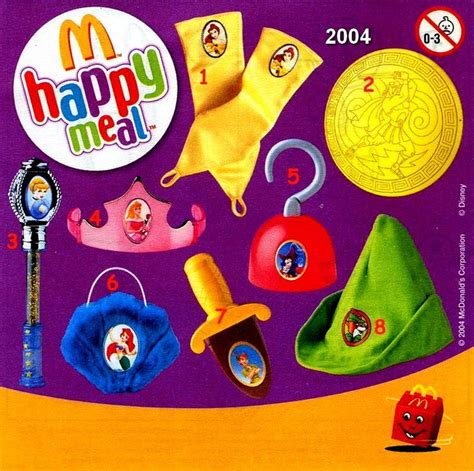 Princesses & autres persos disney 2004. | Healthy toys, Mcdonalds toys, Happy meal toys