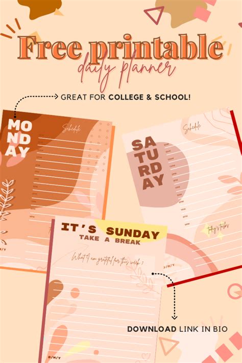 FREE Aesthetic Daily Scheduler Template – Hey It's Vionna! Daily Planner Download, Printable Day ...