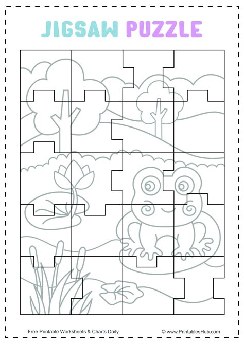 Free Printable Jigsaw Puzzles For Kids [PDF] + Blank Template - Printables Hub