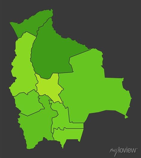 Bolivia population heat map as color density illustration • wall ...