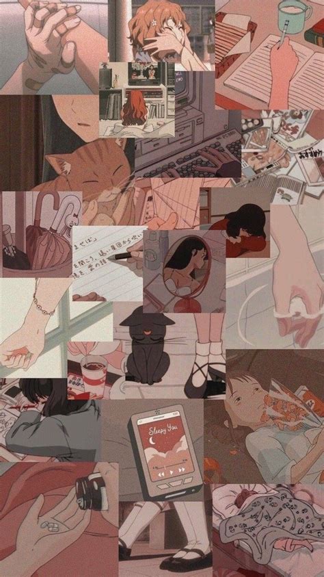 Aesthetic Anime Collage Pink - bmp-cahoots