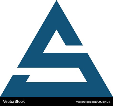 Initial s triangle logo Royalty Free Vector Image