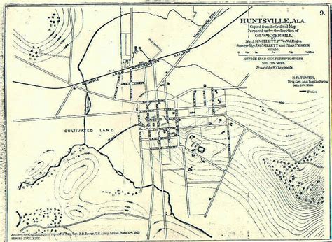 1865 Map of Huntsville | My ALGenWeb Sites