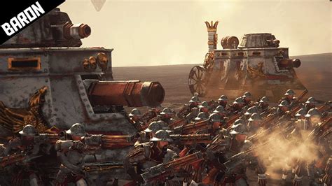 STEAMPUNK meets WW1 BATTLE! Steam Tanks & Repeater Rifles! (Total War Warhammer) - YouTube