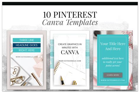 Pinterest Canva Templates - Kate Danielle Creative