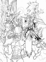 Final Fantasy 7 Coloring Pages  Home sketch template