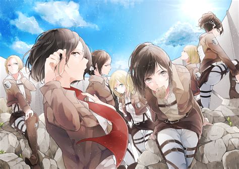 Shingeki no Kyojin Females - Attack on Titan Girls Wallpaper (37086409) - Fanpop