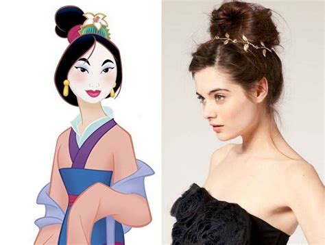 Disney Princess Inspired Hair Ideas---Mulan. Get your top knot game on ...