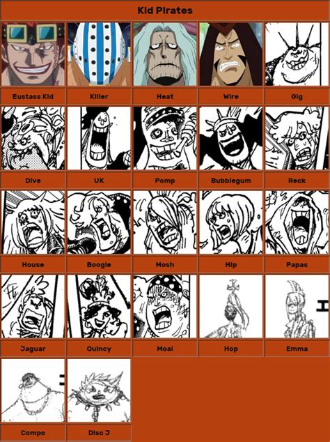 The Names of the Kid Pirates Members Revealed! - One Piece