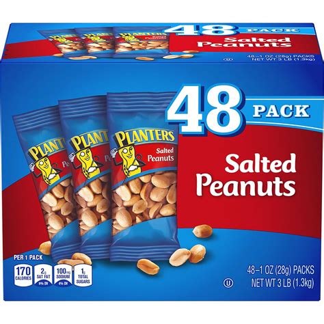 Planters Salted Peanuts (1 oz. Pouches, 48 ct.) - Walmart.com