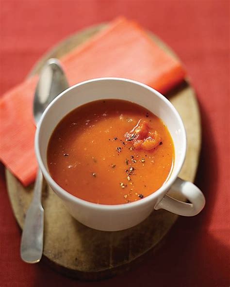 Classic Tomato Soup - Martha Stewart Recipes. Love this recipe! One if my family's favorites ...