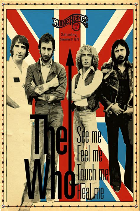 The Who "Stonehenge 1978 Concert" Rock Poster Reproduction 12x18 Printable Digital Download in ...