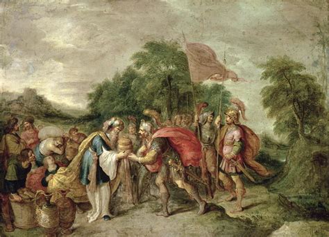 The Meeting of Abraham and Melchizedek Painting | Frans II Franken Oil ...