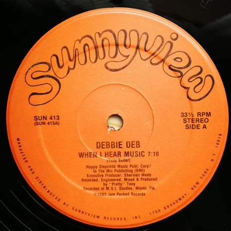 Debbie Deb – When I Hear Music (1983, Vinyl) - Discogs