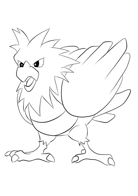 Spearow (No.21) : Pokemon (Generation I) - All Pokemon coloring pages Kids Coloring Pages
