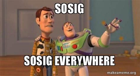 SOSIG SOSIG EVERYWHERE - Buzz and Woody (Toy Story) Meme | Make a Meme