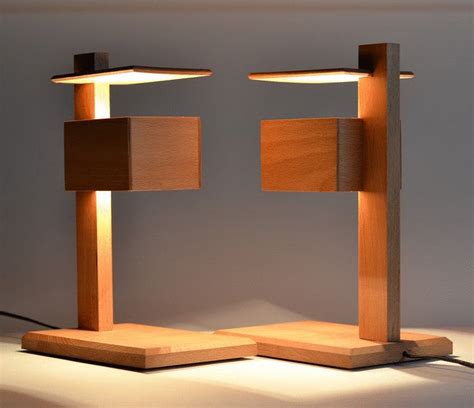 Hand crafted designer table lamp wooden desk light unusual etsy – Artofit
