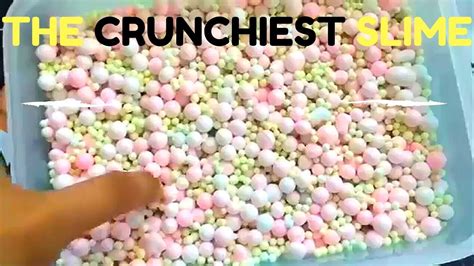 CRUNCHY SLIME ASMR (THE BEST CRUNCHY SLIME EVER!) 1 MIN OF THE CRUNCHIEST SLIME - YouTube