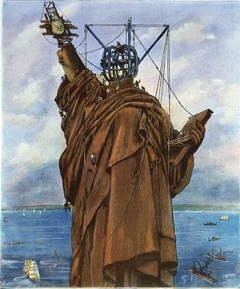 STATUE OF LIBERTY 1886. The Statue of Liberty nearing