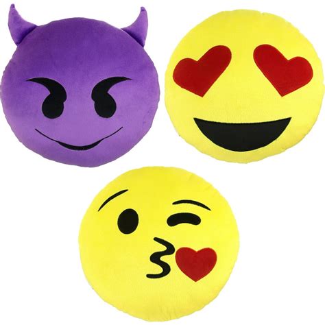 Emoji Expressions 3-Piece Emoji Pillow Set - Walmart.com - Walmart.com