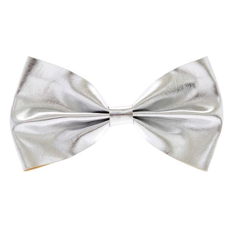 Silver Metallic Bow Hair Clip | Claire's US