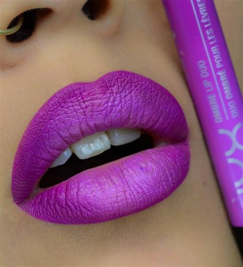 Ombre Lips, Purple Lipstick, Lipstick Shades, Matte Liquid Lipstick, Lipstick Colors, Pink Lips ...