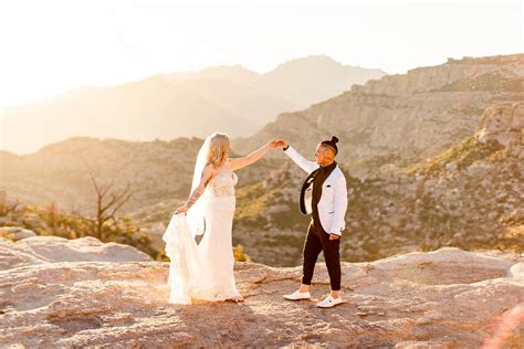 Sunset Wedding Portraits on Mount Lemmon