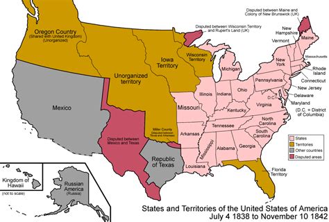 (1838-1842) United States | Mexican american war, Territories of the ...