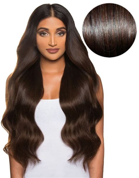 Magnifica 240g 24" Dark Brown (2) Hair Extensions | Brown hair levels, Dark brown hair ...