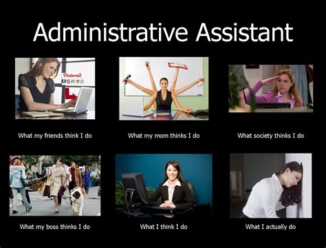 What my friends think I do vs. What I actually do: Administrative Assistant Edition Work Memes ...