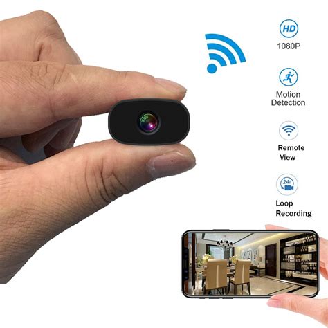Mini Hidden Cameras PNZEO W3 Spy Cam Portable Wireless WiFi Remote View ...