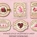 Vintage Valentines Candy Labels Printable Labels Jar Labels Bottle, Old Fashioned Valentines Day ...