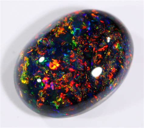 Minerals, Crystals & Fossils - Lighting Ridge Black Opal (Red on Black Opal)