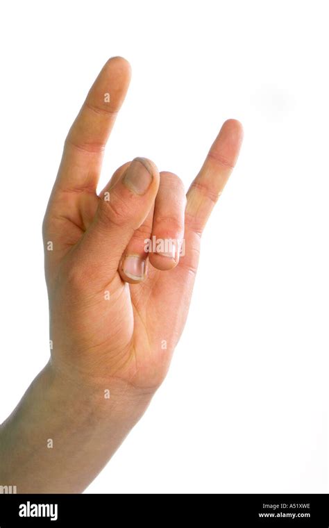 Hand Gesture devil horns Stock Photo - Alamy