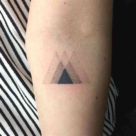 Minimalist Dotwork Triangle Tattoo