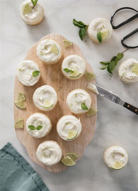 Mojito Cupcakes with Mojito Frosting - A Cozy Kitchen