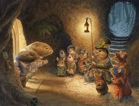 Chris Dunn Illustration - Carol singing mice from the Wind In The Willows | Fairytale art ...