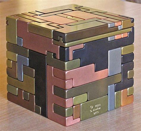 5" sq All Metal Puzzle with Hidden Storage