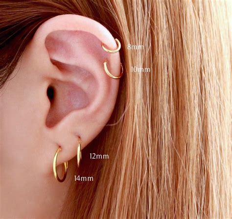 Hoop Earring Sizes Chart