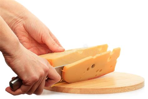 Cutting cheese stock photo. Image of food, hole, piece - 18056482