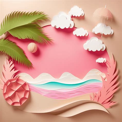 Summer beach background, png | PNGWing