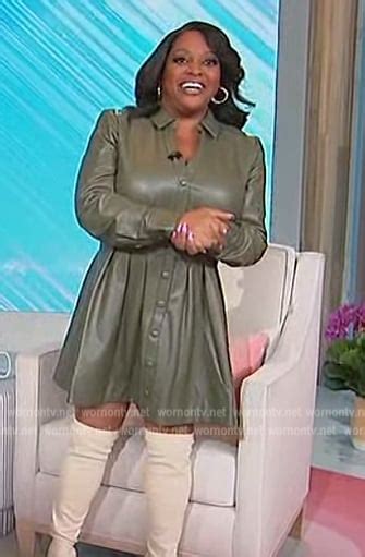 WornOnTV: Sherri’s green leather shirtdress on Sherri | Sherri Shepherd | Clothes and Wardrobe ...