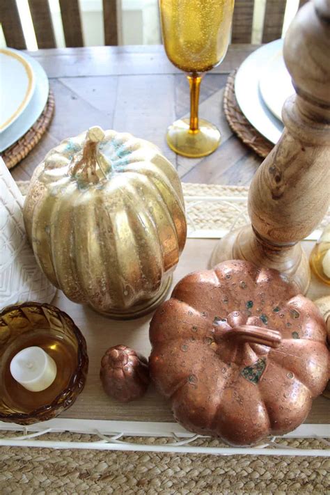 DIY Mercury Glass Pumpkins - Mornings on Macedonia