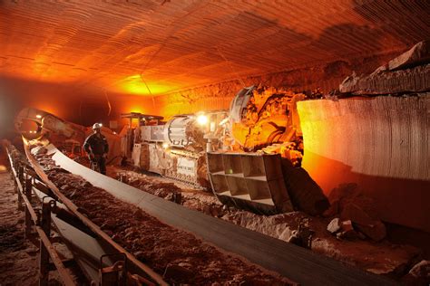 Saskatchewan Potash Mine Equipment @ Langian - Conveyor Belt Underground… | Mining equipment ...