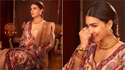 Kriti Sanon elevates her magical Adipurush promotions look with shawl ...