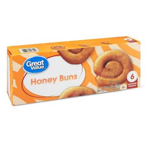 Great Value Honey Buns, 10.5 oz, 6 Count - Walmart.com - Walmart.com