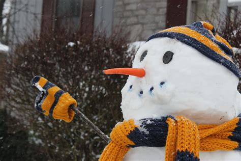 Another must of the Christmas season: Snowman with a carrot nose ...