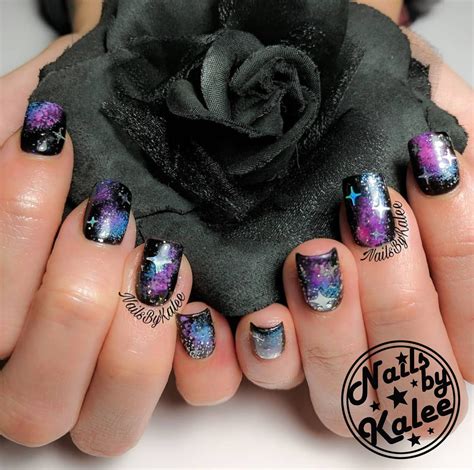 Purple and pink galaxy nails | Galaxy nails, Pink galaxy, Nails