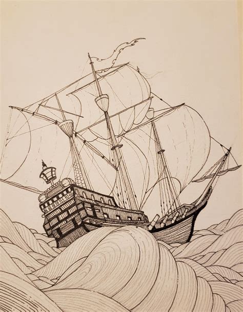 First time I ever used a reference to draw a boat, felt like it was a little too cartoony and ...