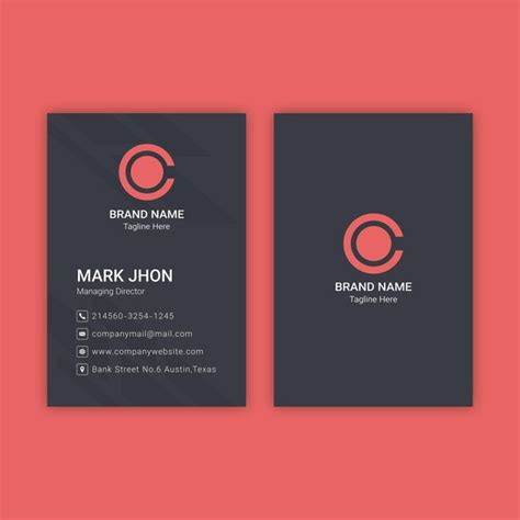 Premium Vector | Creative red and black business card